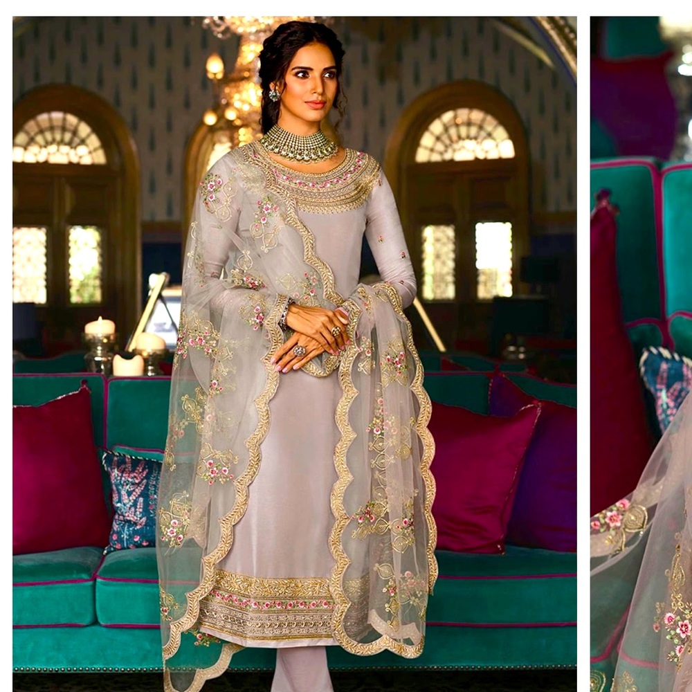 NEW Lashkaraa dusty lavender Indian outfit!